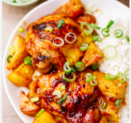Pineapple Glazed Chicken Bowl